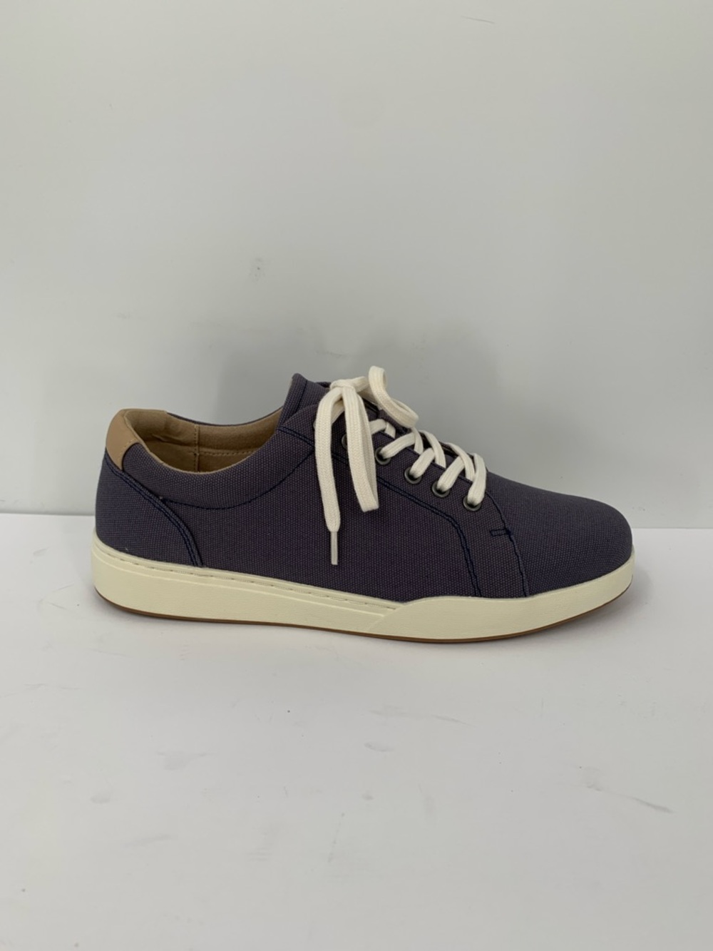 ABEO Encore lace sneaker shoe navy blue canvas tie comfort footbed court new 8.5